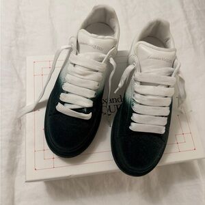 Alexander McQueen Dark Green and White Gradient Sneakers
